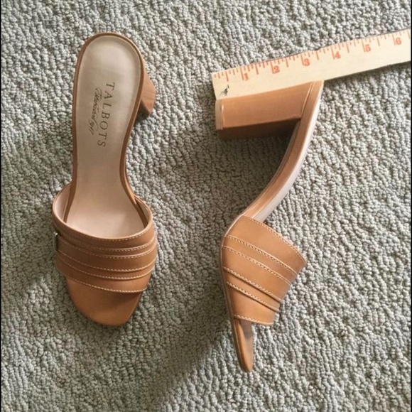 Talbots Chunky Heel Sandals women’s leather sandals, Brand new! size 6B - Picture 2 of 9